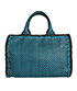Madras Woven Tote Bag, back view